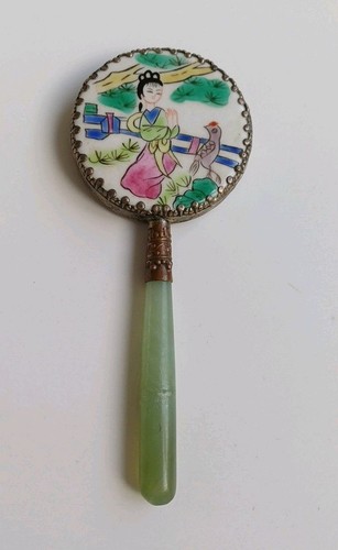 Vintage chinese hand mirror - vintage,