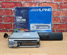 Alpine CDM-9807RB Car Stereo CD Receiver Boxed with Wiring Loom & Faceplate Case
