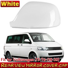 LEFT PASSENGER SIDE WHITE DOOR WING MIRROR COVER FOR VW TRANSPORTER T5 T5.1 T6