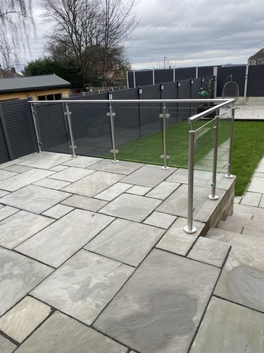 Stainless steel and - steel, glass
