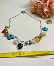 CXD Silver Semi-precious Gemstones Necklace with Pendants