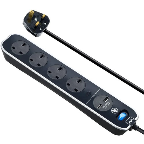 Black extension lead - extension,