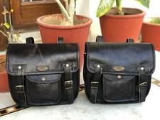Leather Motorcycle Saddle Bag