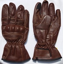 Leather motorbike gloves - motorbike, with