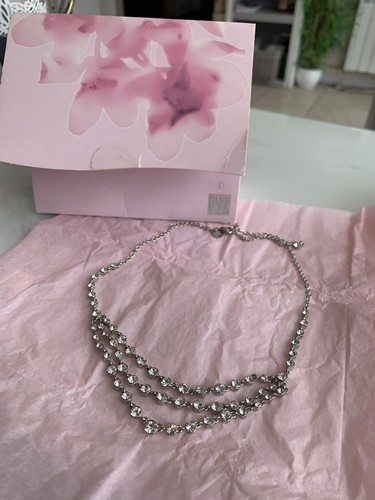 Layered silver necklace - layered,