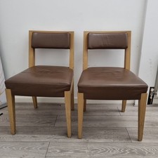 Italian Leather & Beechwood Client Chairs