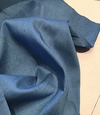 100% RAW SILK DUPION CERULEAN