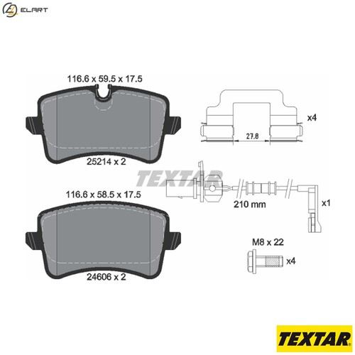Brake pad set disc - disc,