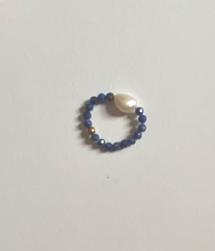 Lapis lazuli pearl - lazuli, stretchy
