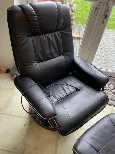 Black leatherette heated - leatherette,