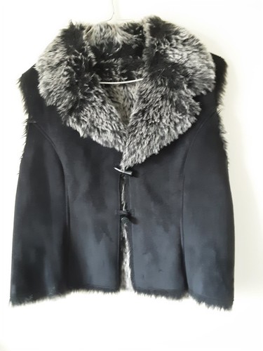 Women black faux suede - suede, &