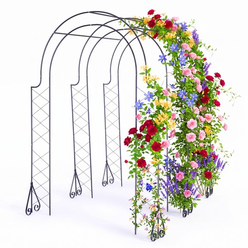 Rose arch trellis arbour - rose, arch,