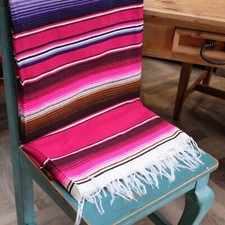Mexican Serape Blanket - Pink