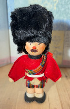 Vintage Beefeater Doll Miniature Figure Felt, Made in Great Britain 5"