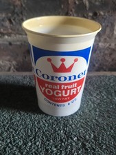 Vintage Empty Coronet Yogurt Pot - Real Fruit, 1984.