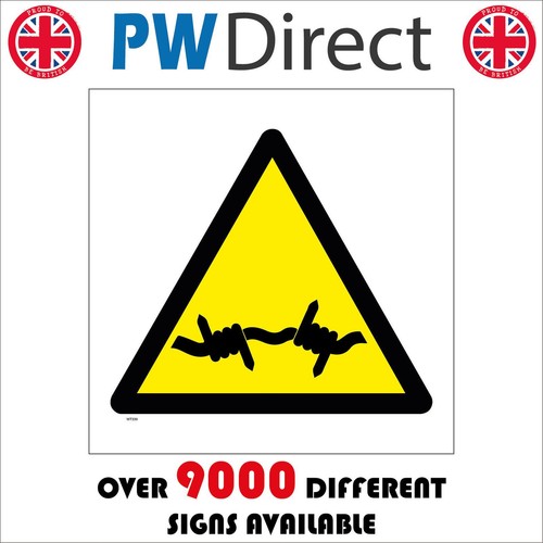 Sign barbed wire black - barbed,