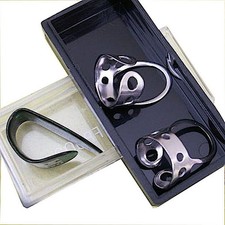 BANJO PICKS-2 HEAVY STAINLESS STEEL FINGER 1 PLASTIC THUMB PLECTRUMS BANJO DOBRO