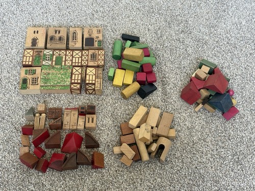 Colourful vintage wooden - colourful,
