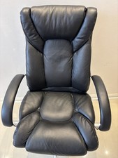 Habitat Leather Mix Manager Office Chair - Black
