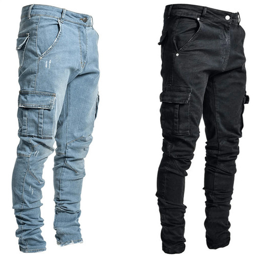 Mens ripped jeans stretch - jeans,