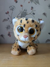 TY BEANIE BOOS BABY Cuddly Soft Toy Big Cat 'Freckles' 2015 large 24cm, VelveTY