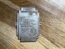 Pre War 1939 RAC Royal Automobile Club Rally Plaque