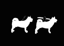 Akita Dog Cufflinks Mens Novelty Dog Shirt Cufflinks In White With Gift Bag