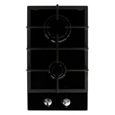 Cookology 30cm Gas on Glass Hob 2-Burner with LPG Conversion Kit Black GGH306BK