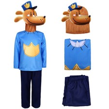 Kid Boys Girls Halloween Cosplay Dog Man Costume Jumpsuit Mask Party Fancy Dress
