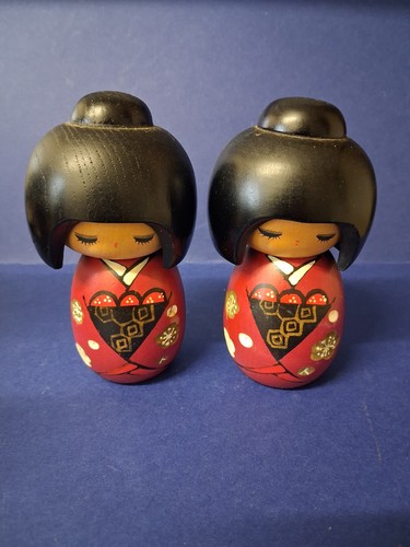 Japanese wooden floral - floral, kokeshi