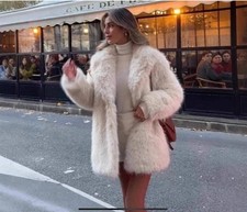 ZARA NEW WOMAN FAUX FUR COAT