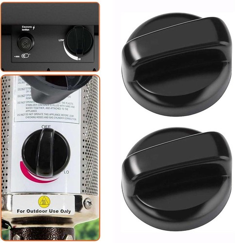 Black control knobs 8mm - black,