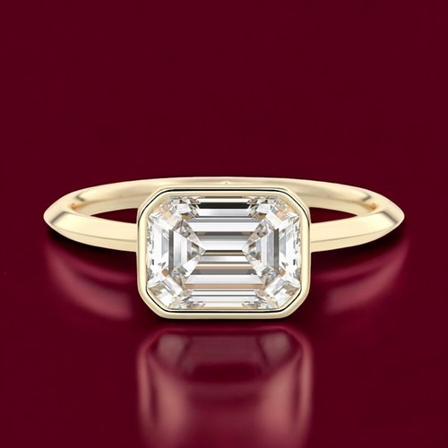 14k yellow gold ring lab - yellow, grown
