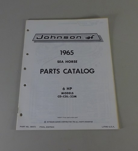Parts catalog omc johnson - parts,