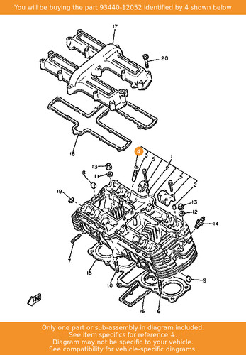 Yamaha circlip 93440 12052 - circlip,, 93440-12052