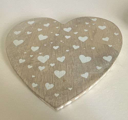 Heart wooden coaster - heart,