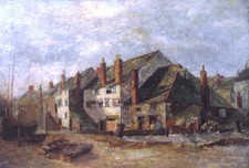 Rare Early Oil Painting of St. Ives c1850
