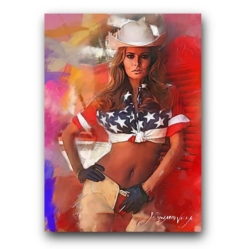 Raquel welch art card - raquel,