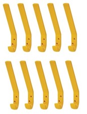 10 DOUBLE ENDED Gold COAT HANGER PEGS School Bag Hat Coat Rack Gym Hooks Go