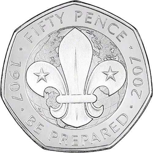 50p coin scouts 100th - coin,
