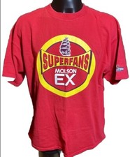 Mens T Shirt Size XL Red Graphic Print Superfans Molson Match Etoiles Vancouver