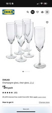 60 boxes of 6 flutes (total 360) Ikea champagne flutes