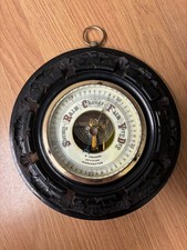 Antique Round Wall Barometer A