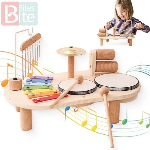 Wooden montessori musical toy - wooden,
