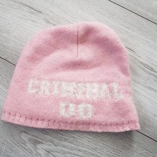 Ladies hat pink size s