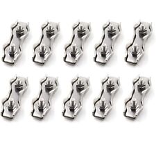 M5 304 Stainless Steel Duplex Wire Rope Clip Cable Clamps For Wire Cables 10 Pcs