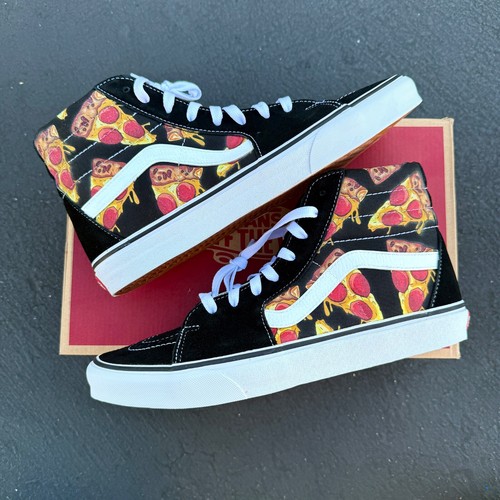 Pizza black vans sk8 hi - black,