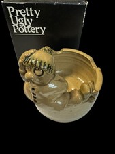 Vintage Pretty Ugly Pottery Wales Roller Skates Ashtray Unique Boxed