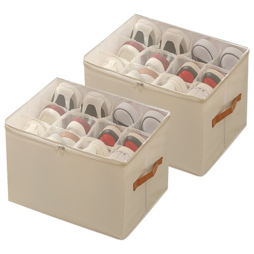 2pc foldable shoe storage box - shoe,