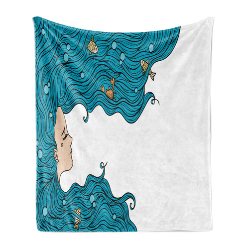 Mermaid soft flannel fleece - flannel,